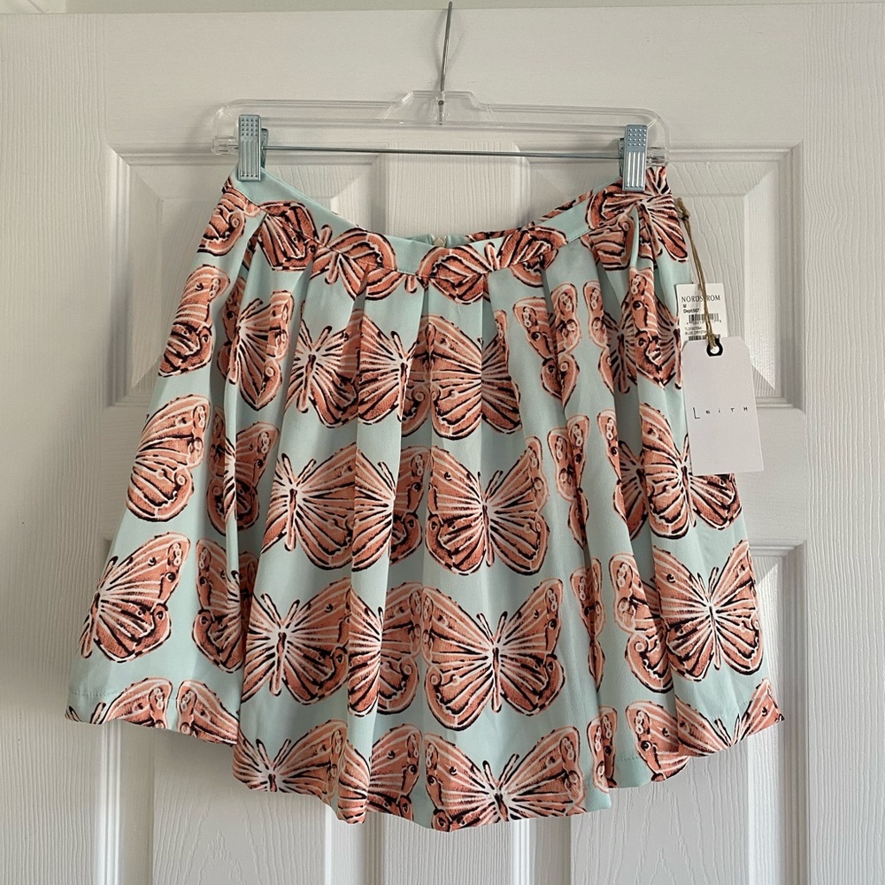 Leith Butterfly Print Skirt